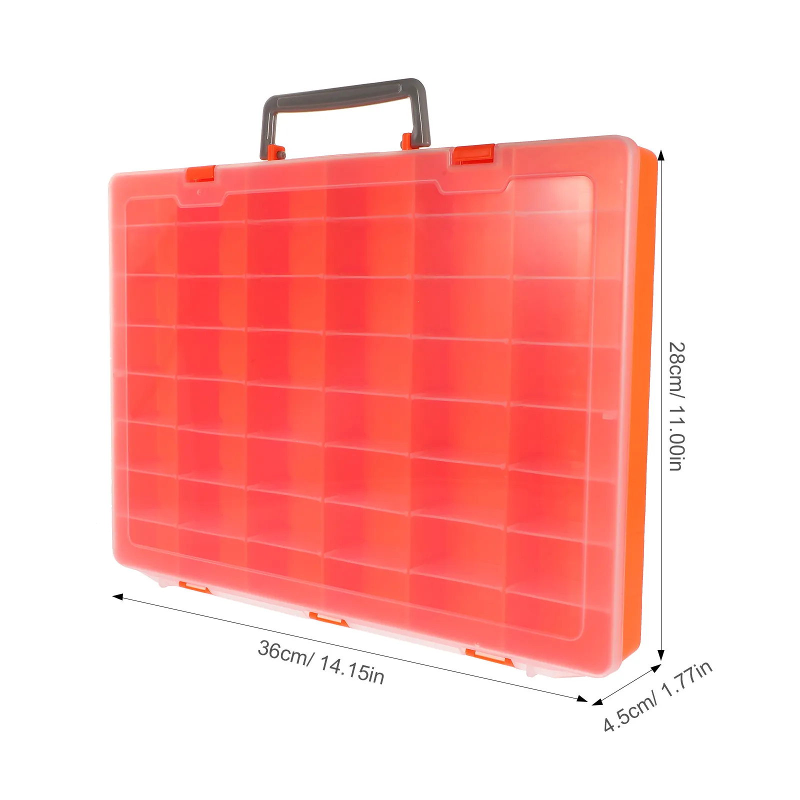 48 Compartments Transparent Plastic Organizer Box Portable Storage Case for USB Drives Cards Small Items Craft Bead Tackle