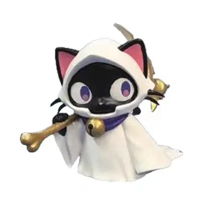 Echte actiefiguur Cartoon schattige kat Gacha drie bloemenkat Trendy speelornament