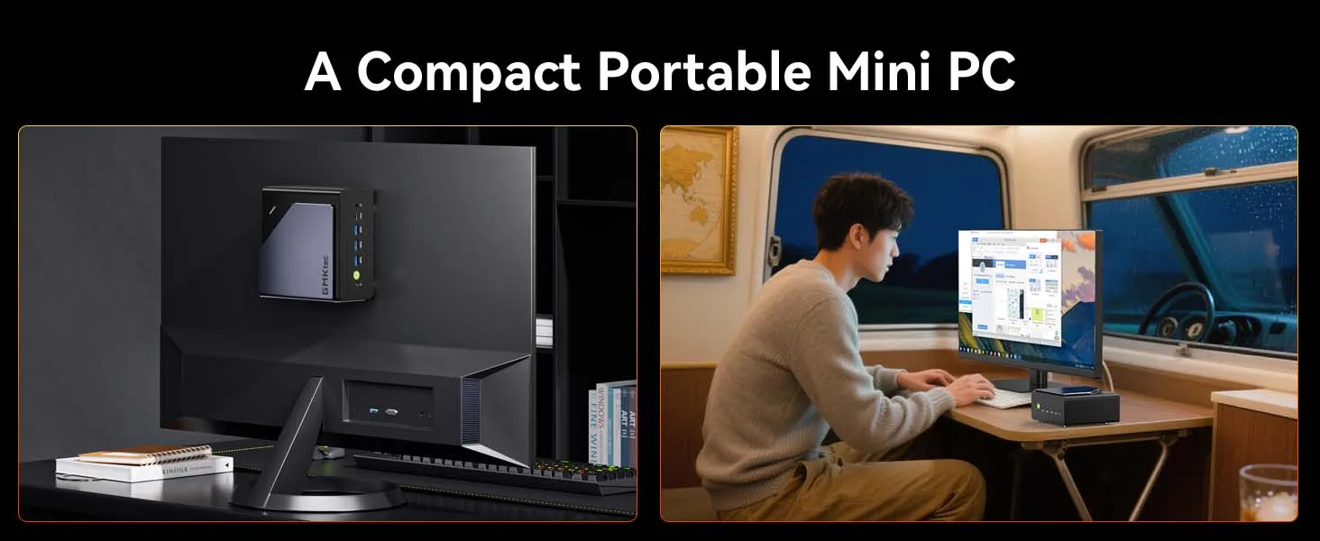 GMKtec K12 Mini PC AMD Ryzen 7 DDR5 5600MHz PCIe 4.0 NVMe SSD WiFi 6E BT5.2 8K HD Gaming Office Desktop Computer