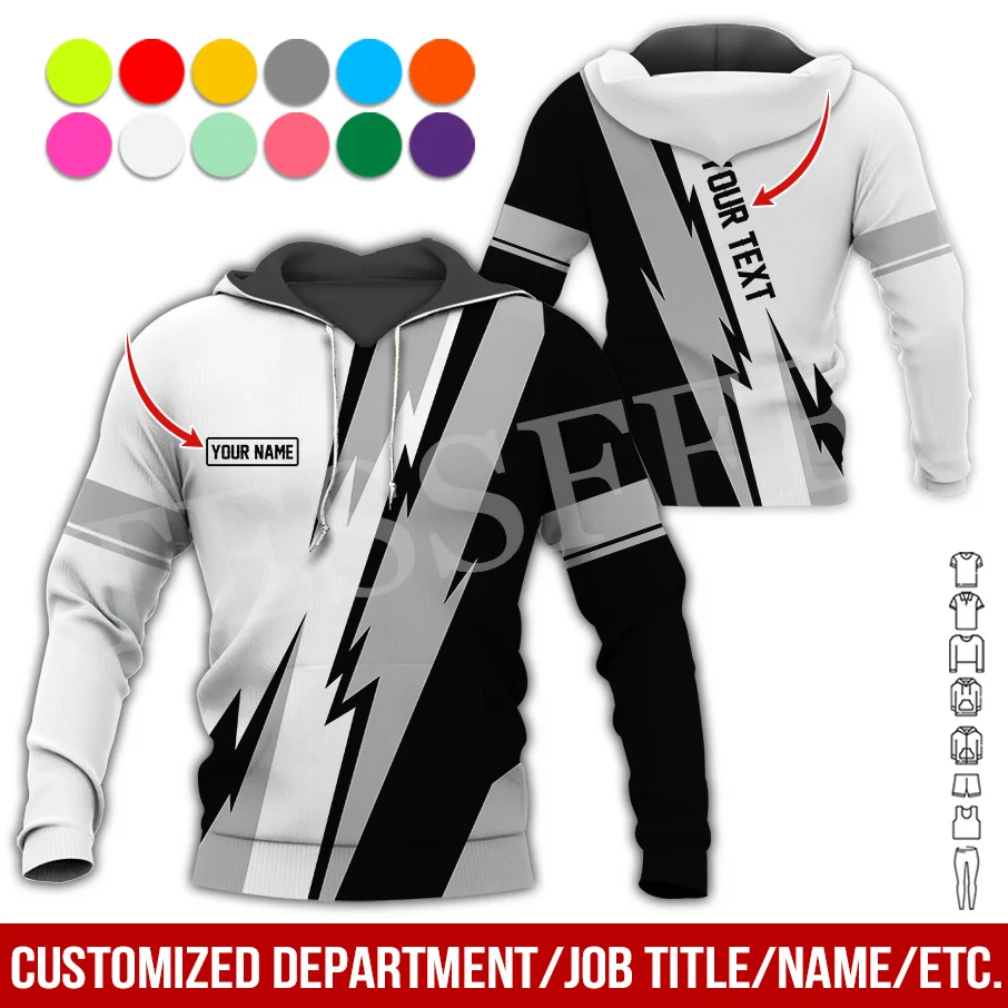 

Custom Name Cosplay Worker Heavy Equipment Tow Truck Multicolor Retro Tattoo 3DPrint Harajuku Casual Pullover Jacket Hoodies A26