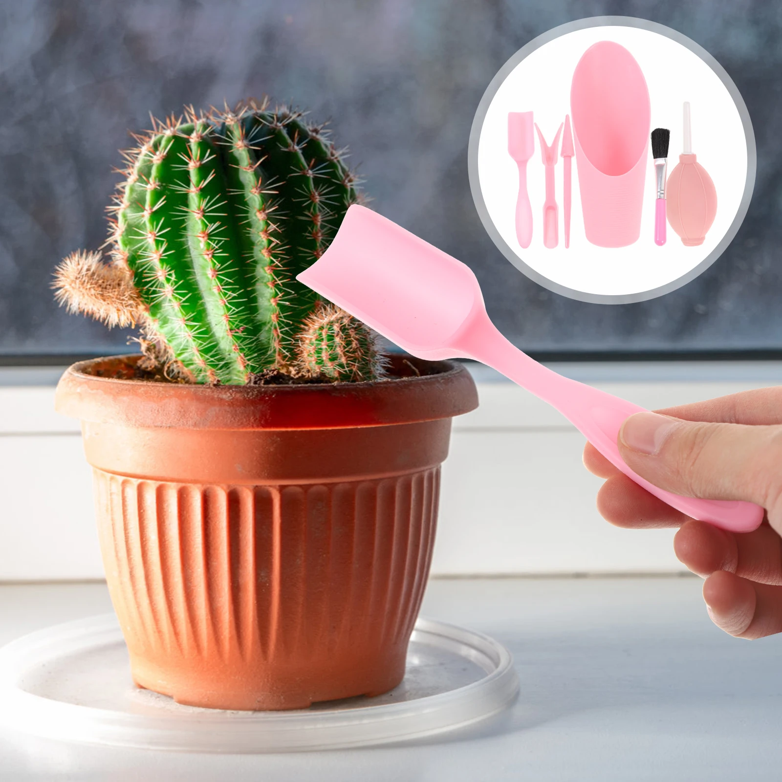 

Gardening H Tools Set Mini Shovel Fork Trowel Weeding Soil Loosening Aeration Planting Transplanting Indoor Outdoor Bonsai