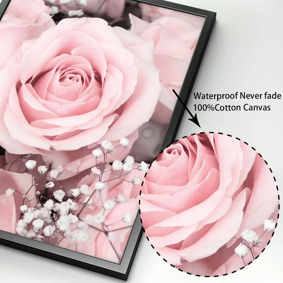 Pink Rose Paris Tower Vintage Car Macaron Cake Wall Art Canvas Painting Posters And Prints Wall Pictures For Living Room Decor