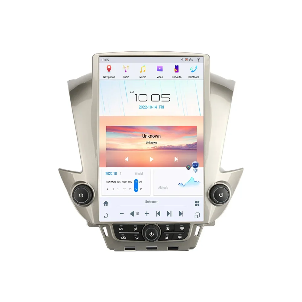 202514.4 Qualcomm Android 11  Radio Car GPS Navigation For GMC Yukon Tahoe Suburban 2015-2019 Headunit Multimedia