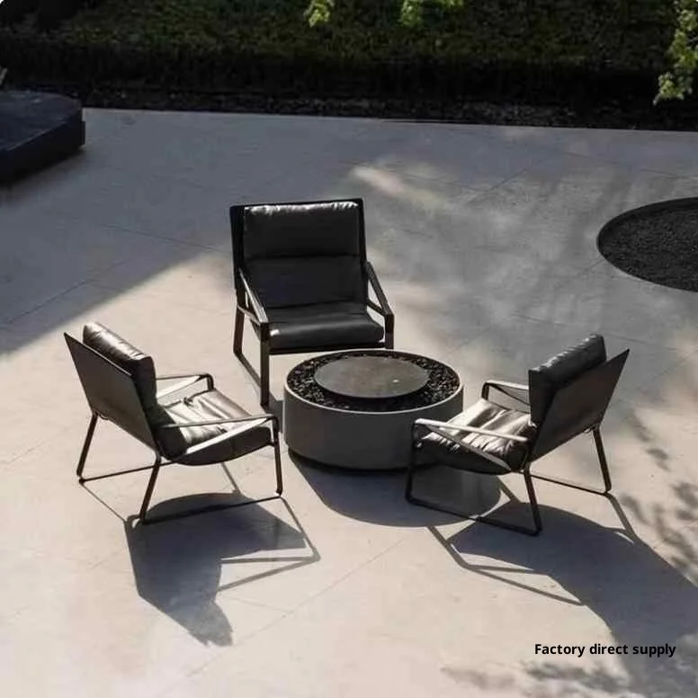 

#Minimalist Steel Chaise Lounge Sofa Chair Designer Lazy Single Nordic Creative Outdoor Aluminum Saber Leg Courtyard Villa