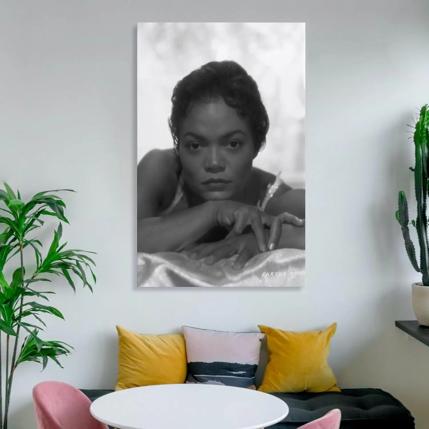 ملصق مطبوع عتيق باللونين الأبيض والأسود من Eartha Kitt (16) ملصقات فنية مطبوعة على الحائط صورة معلقة