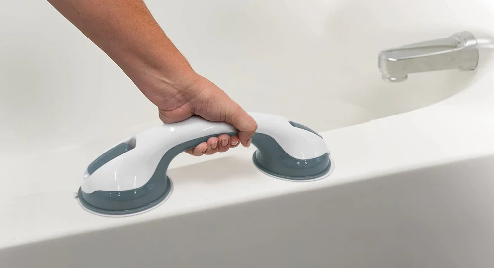 Duschgriff, Sicherheits-Helfgriff, rutschfeste Unterstützung, Badezimmer, Toilette, sicherer Haltegriff, Griff, Vakuumsauger, Saugnapf, Handlauf – Detail 14