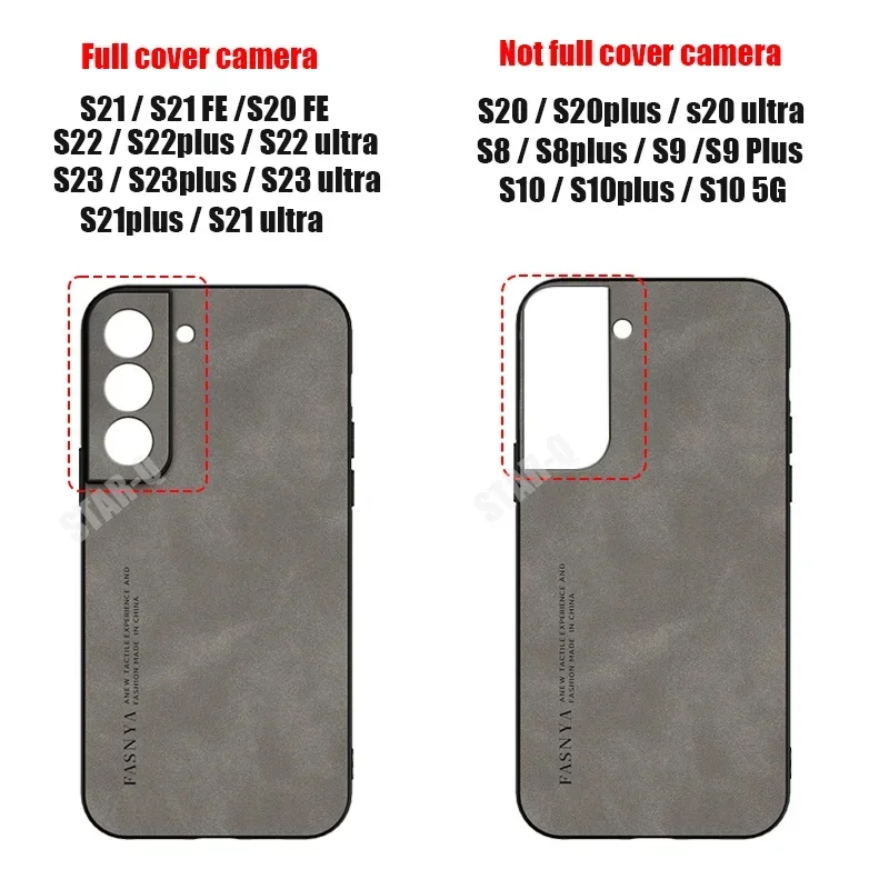 Luxury Sheepskin Leather Case for Samsung Galaxy S24 S23 FE Ultra Plus S22 S21 S20 S10 Note 20 Note 10 Lite 5G Retro Back Cover