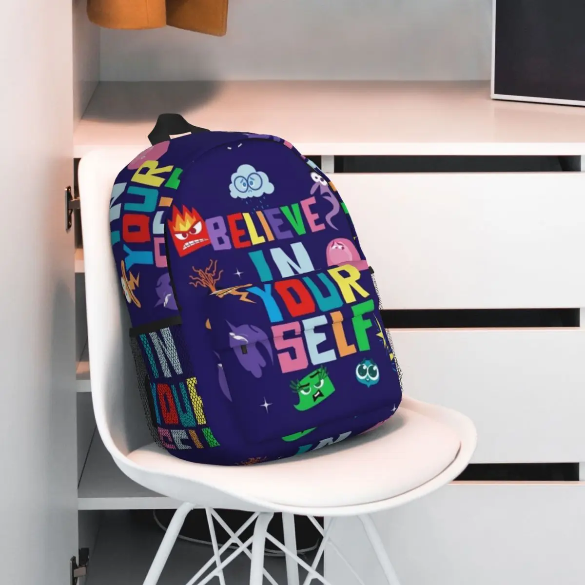 Inside Out Nuevo bolso escolar con estampado de moda Mochila liviana de 15 pulgadas