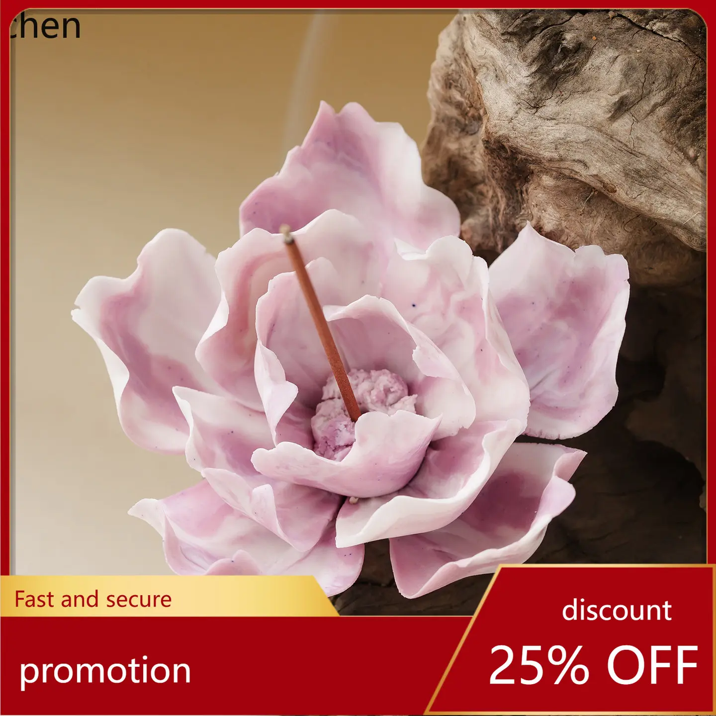 

Zml ceramic floral incense holder tray, incense stick holder, chinese style incense stick base ornament