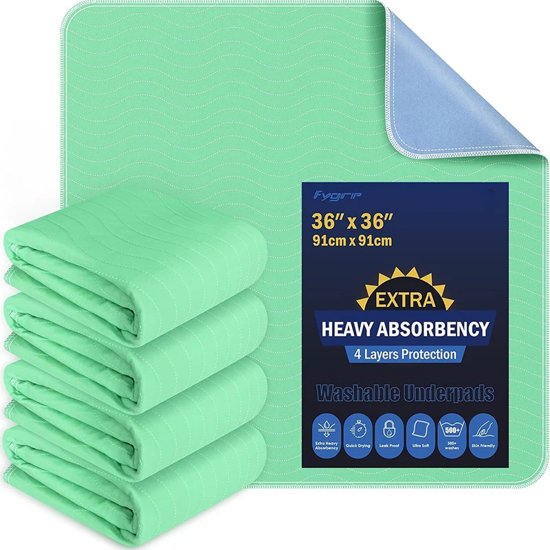 1-5Pcs PeePadsfor Pet Extra Heavy Absorbency Washable Under Pads Quick Drying Nursing Pads Incontinence BedPads ReusableWashable