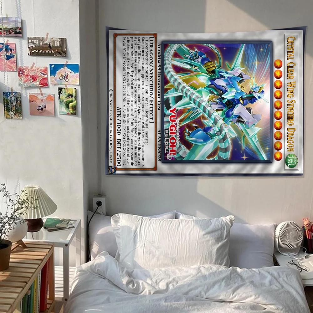 Cartoon Anime Yu-Gi-Oh MONSTER CARD Hippie Wall Hanging Tapestries Bohemian Wall Tapestries Mandala INS Home Decor