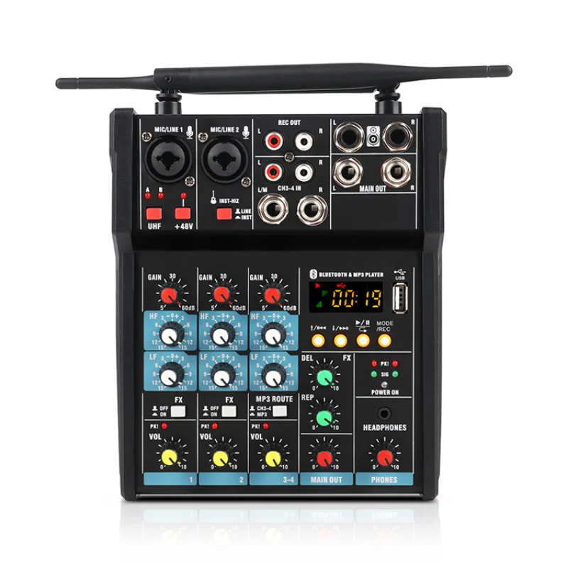 AOSHEN G4-M2 Professional power Mixer Audio Multichannel Wireless Mics