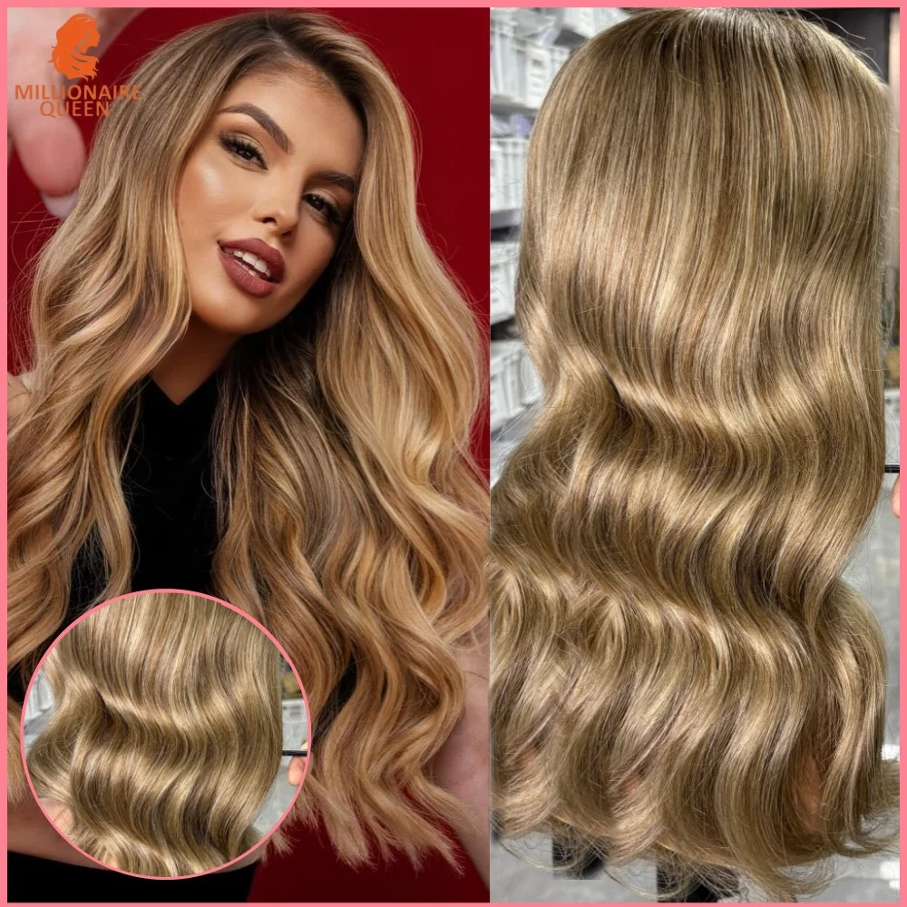 

Millionaire Queen 100% Human Hair Remy Wigs Chocolate Brown 13x6 Lace Frontal Body Wave Wigs 180% Density Remy Wigs For Women