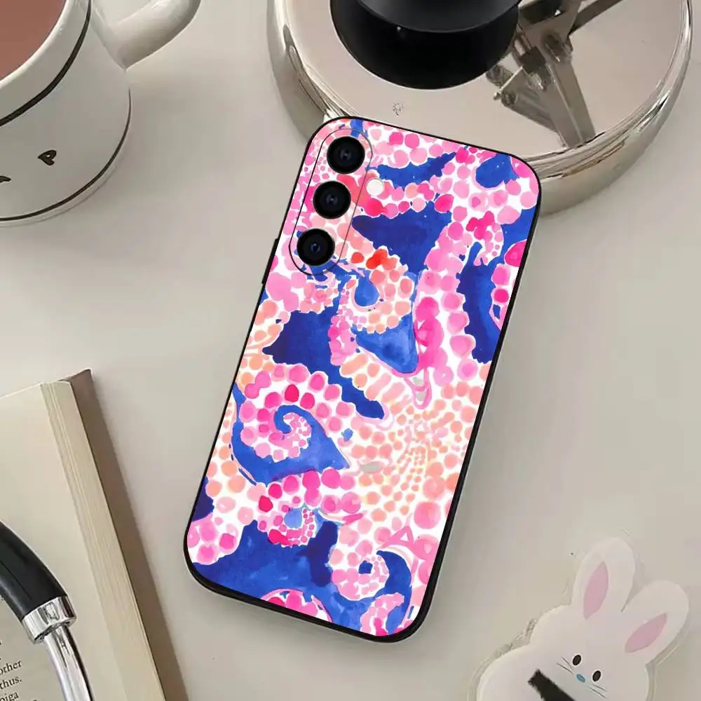 Coque de téléphone avec Graffiti aquarelle, fleurs de couleur Pure, pour Samsung Galaxy A73,A72,A71,A70,A53,A52,A51, autres housses noires souples