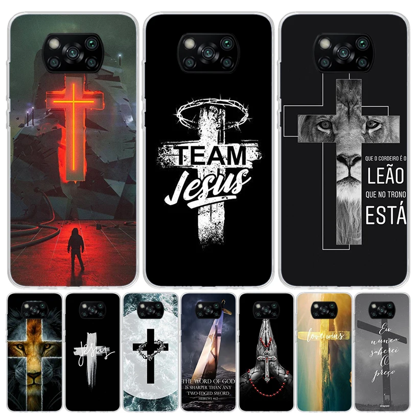 Funda de teléfono con frase de Dios Jesús para Xiaomi, carcasa de tendencia para Mi 11T, 12T, 10T, 9T Pro, 11i, 12X, 13, 12, 11, 10, 9, 8 Lite, 6X, 5X, A3, A2
