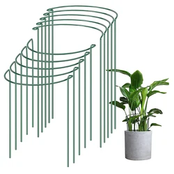 Estacas de soporte para plantas, soportes para plantas de jardín de Metal semicirculares, anillos para debajo de plantas al aire libre, juegos de jaulas, 2 uds.