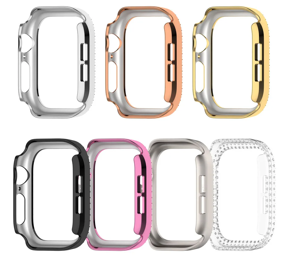 PC Hollow shell For Apple Iwatch S10 Smart watch protective Case Two-bank drill Watch Case Accessories x Shell Replacement