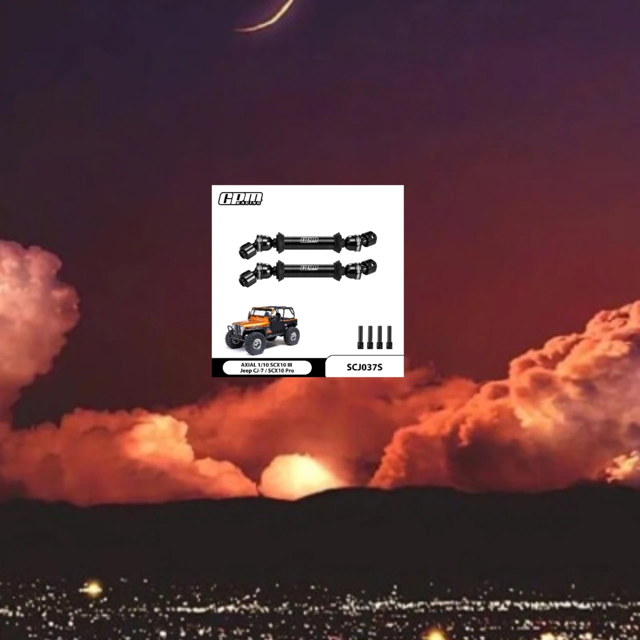 

GPM 4140 Carbon Steel+Alloy 6061-T6 Center Cvd Drive Shaft For AXIAL 1/10 SCX10 III Jeep CJ-7