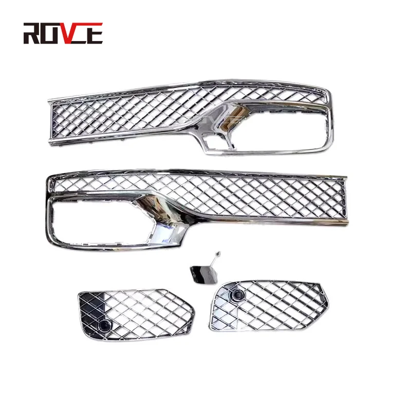 ROVCE Front Lower Bumper Grilles Mesh Grill for Bentley Flying Spur 2020-2022 3SE807647/648 Auto Parts