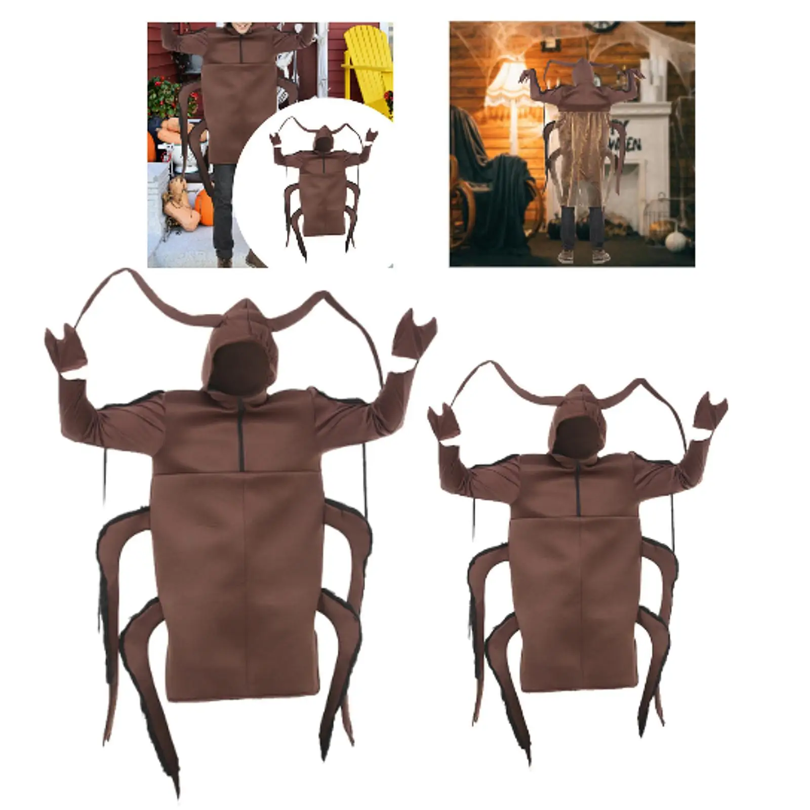 Disfraz de cucaracha, accesorio fotográfico, monos divertidos de cucaracha para juegos de rol en festivales