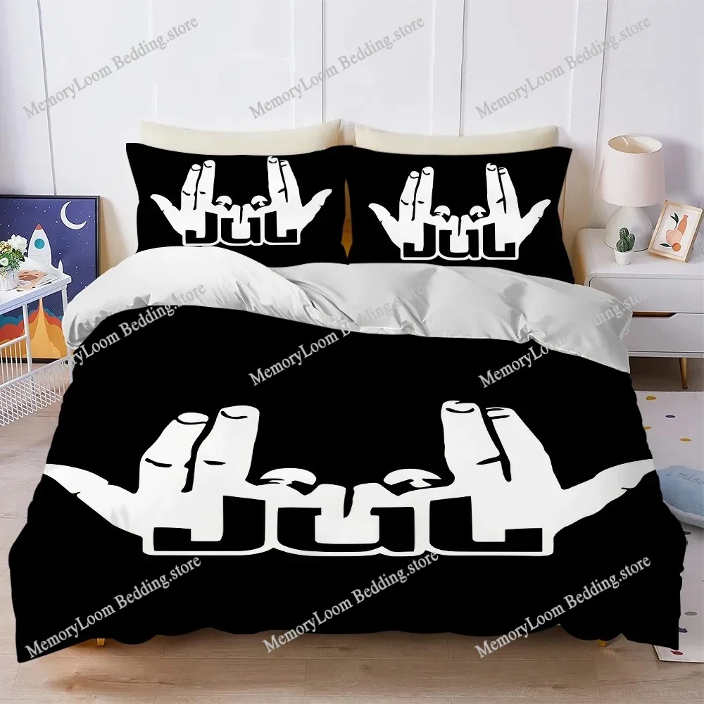 Julien Marie JUL Logo Duvet Cover Set Home Style Bedding Soft Laundry Cotton Bed Four Seasons Student Dormitory Home Textile741