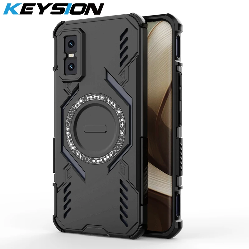 KEYSION Hohlraum-Wärmeableitungshülle für Infinix GT 30 Pro 5G, TPU+PC, magnetische, kühlende, stoßfeste Handyhülle für Infinix GT 30