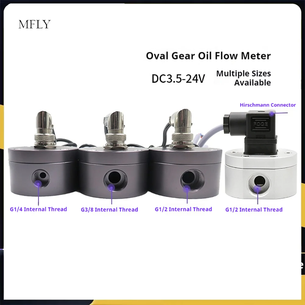 Gear Flow Meter Circular Positive Displacement Mechanical Flow Meter Industrial Rotary Gear Oil Meter for Fluids