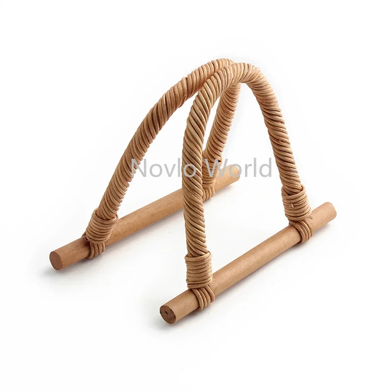 Inside 8-9-10CM Retro Rattan Bag Handls For Women Bags Handbag Shoulder Tote Purse Wooden Bamboo Strap Replacement Accessories