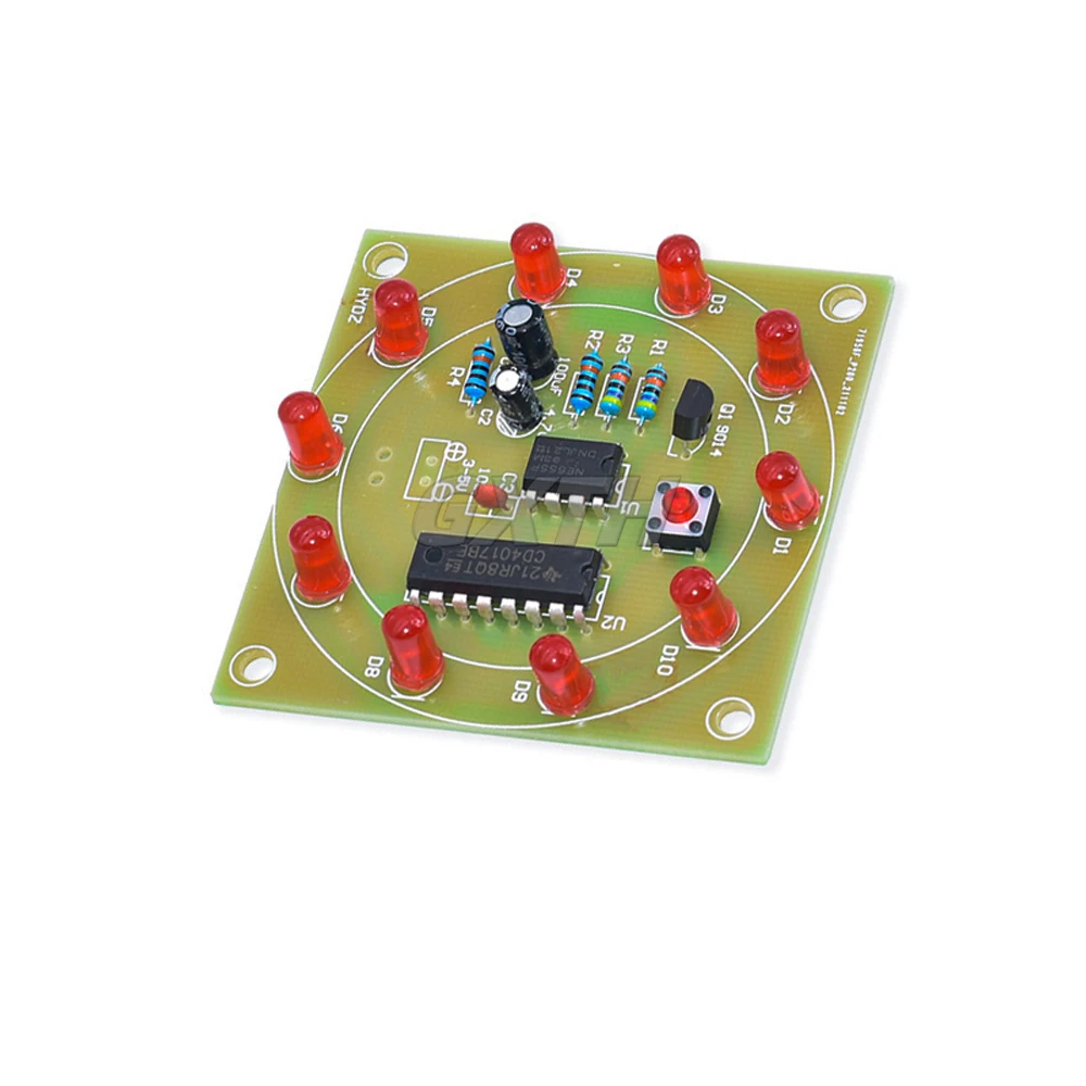 Kit Perakitan Pengelasan DIY NE555 Meja Putar Keberuntungan Elektronik