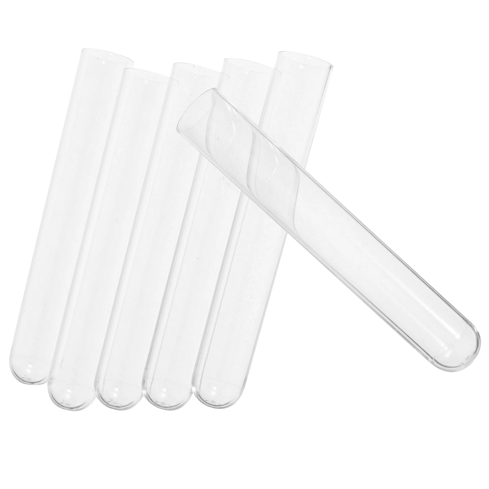 

100pcs Plastic Test Tubes 16x100mm Scientific Experiments Test Tubes with Caps for Home School Lab Storage