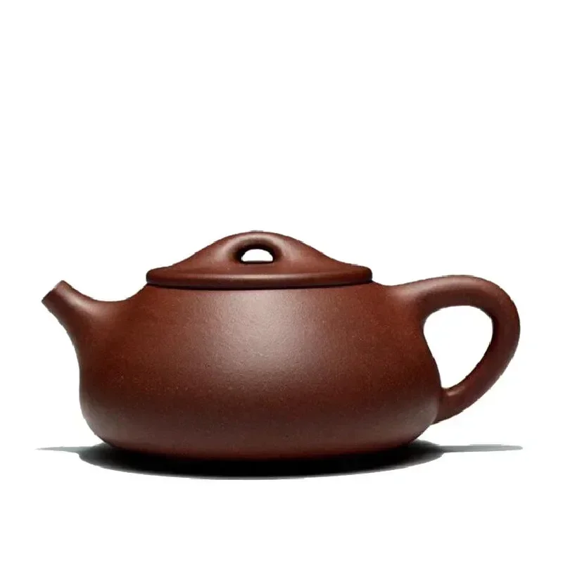 Authentic Chinese Tea Ceremony Supplies Zisha Stone Scoop Pot Yixing Purply Clay Teapot Handmade Customized Gifts 230ml