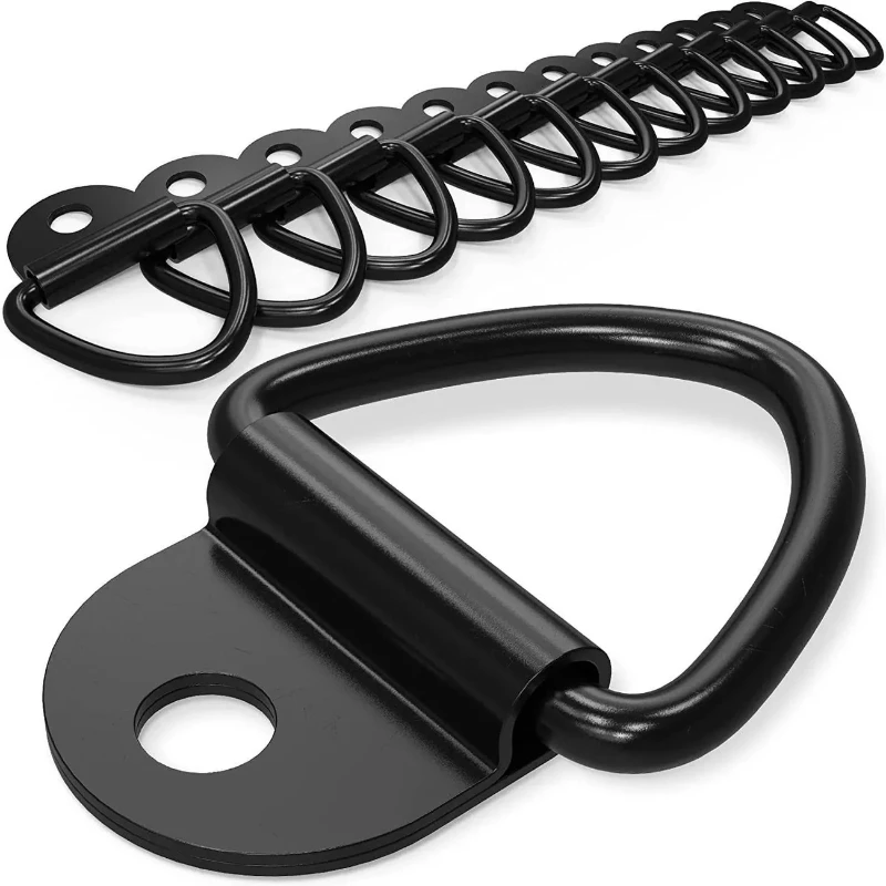 For Truck/ Van D-Ring Tie Down Anchors - Heavy-Duty Trailer Hitch Floor Hooks for Cargo Securing Accessories