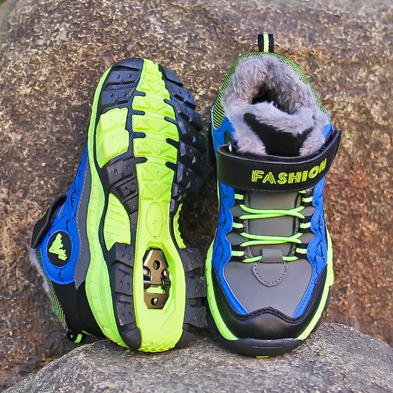 جديد كلاسيكي حذاء الثلوج الصبي ارتداء مقاومة الرياضة في الهواء الطلق حذاء للسير مسافات طويلة تسلق أحذية المضادة للانزلاق مخلب الأحذية الأطفال أحذية رياضية #4