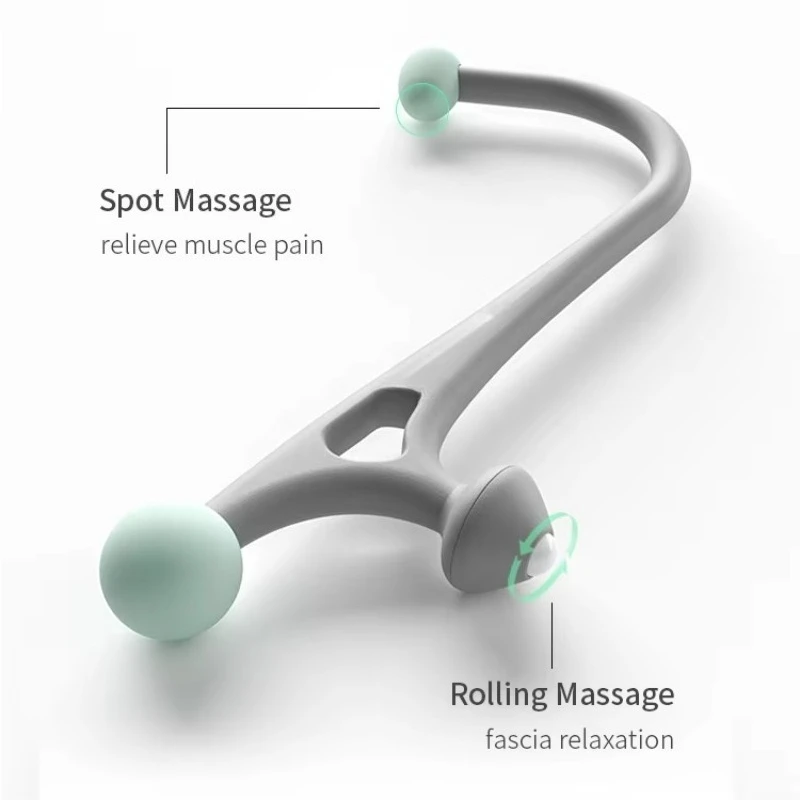 Portable Self-Deep Tissue Massage Stick for Fitness and Rehabilitation Shoulder Neck Back Exercises Neck Massager Handheld view 2