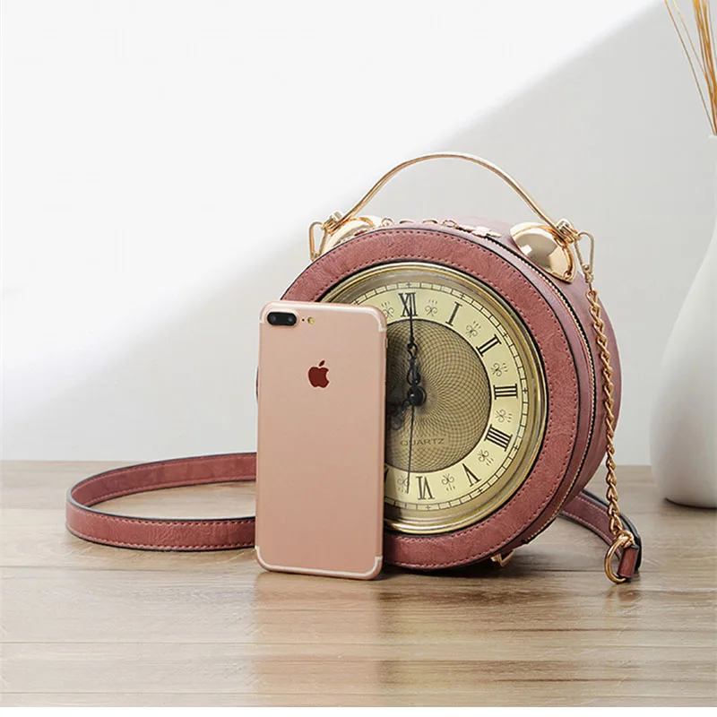 XMESSUN Women New Trendy Vintage Clock Handbags,Fashion Brand Designe Europe and America Female Leather Shoulder Crossbody Bag