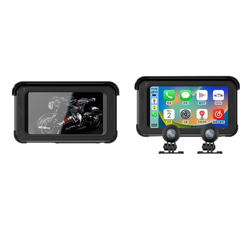 

Motorcycle Waterproof Wireless Carplay Touch Screen Android Auto GPS Navigator Motorcycle Recorder,5Inch Durable Easy To Use