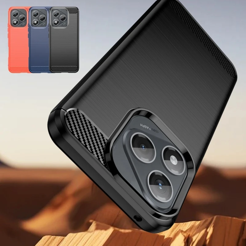 

Чехол для Honor 400 Lite, чехол для Huawei Honor 400 Lite, чехол для телефона, противоударный, из мягкого ТПУ, углеродного волокна, Fundas Honor 400 Lite