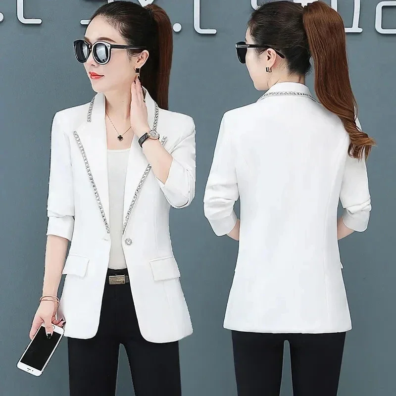Kadın Blazer Ceket Elmas Kaplı W - close-up view