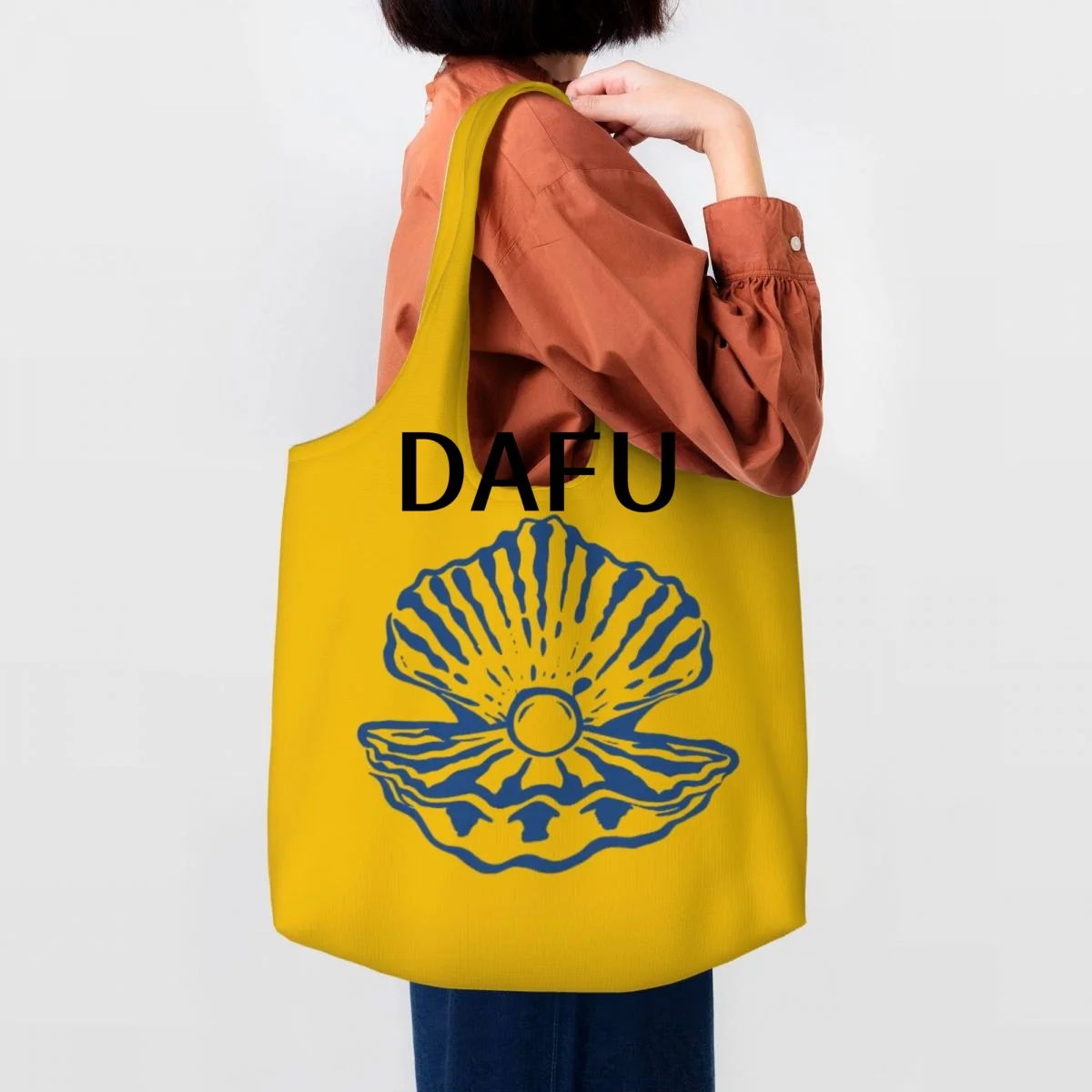 Ocean's Hidden Treasure Large Capacity Canvas Tote Bag Single Shoulder Work Commute Bag For Women Eco-Friendly Shopping Bag