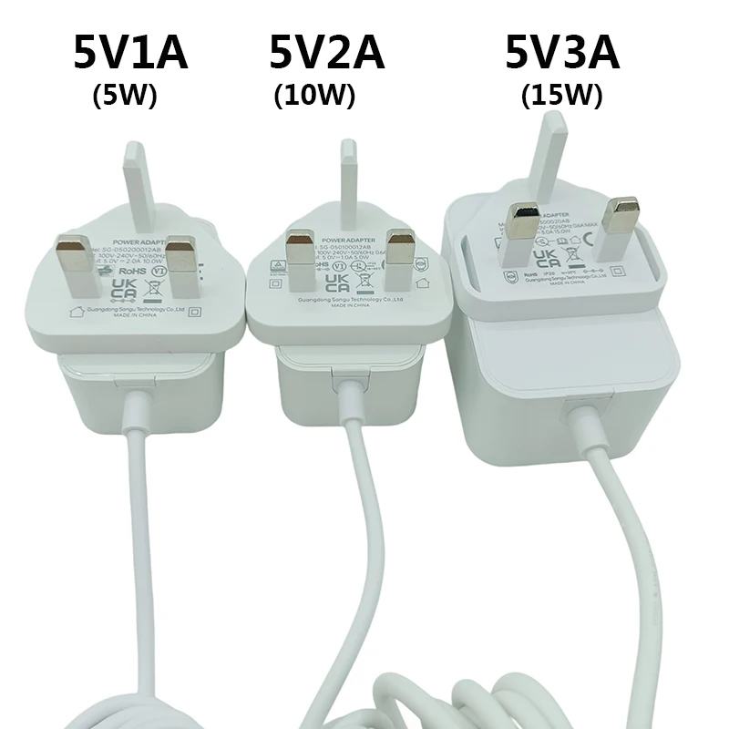 White Power 5V Power Supply UK White Source 5V 3A Power Supply White AC to DC 5V 1A Power Supply UK Plug 5V 2A UK Power Supply