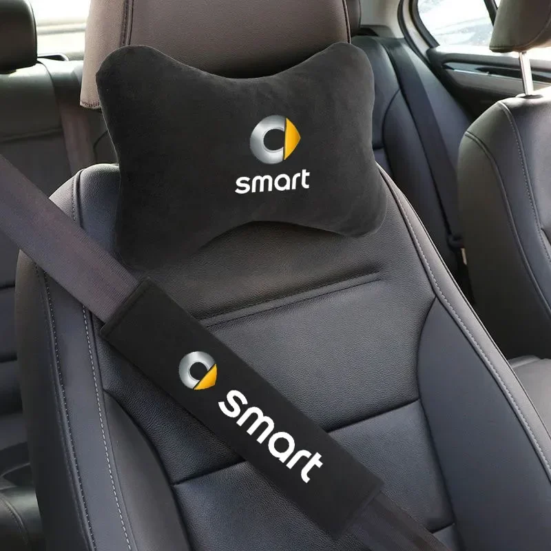 Soft Neck Pillow Seat Belt Shoulder Support for Smart Fortwo 453 451 450 Car Headrest Neck Pillow Auto Accessories