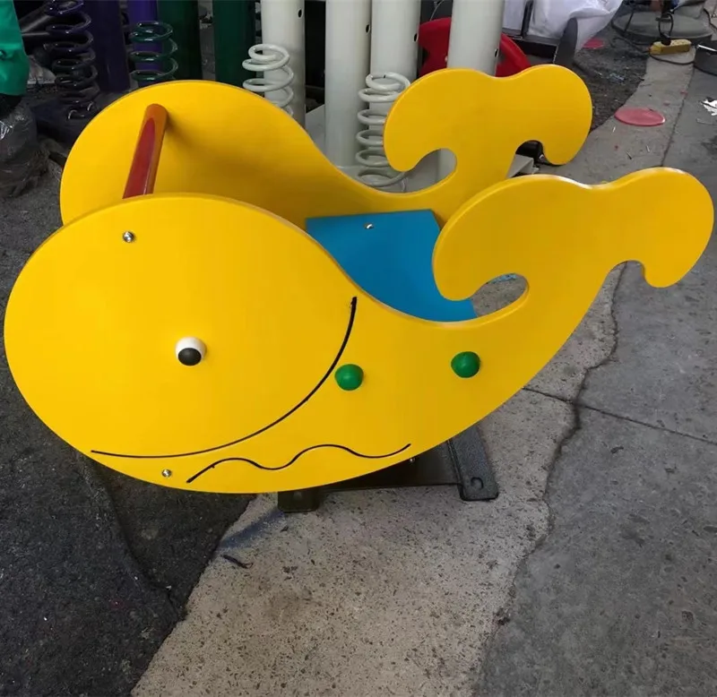 Kindergarten Community Outdoor PE Board, Spring Rocking Horse Park Outdoor Children's Play Customization 4