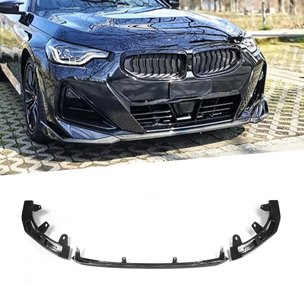 

ABS Front Bumper Lip Spoiler Chin for BMW 2 Series G42 M235i M240i Coupe 2 Door M-Tech 2021+ 3Pcs/set Car Styling