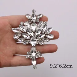 2pcs Women Rhinestone Flower Stickers, Iron on Patch for Clothing, Hats, Bags, Hair Clips, DIY Decorative Accessories