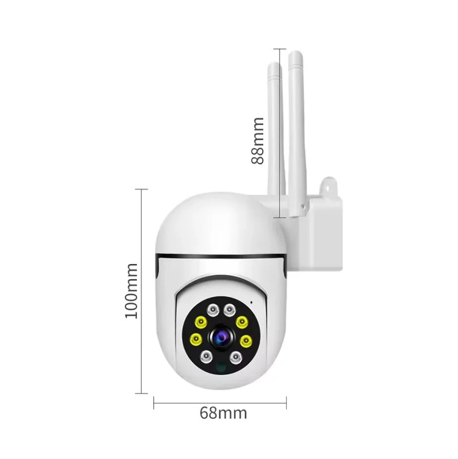 4MP PTZ Outdoor Security Camera 2.4GHz WiFi, AI Human Tracking, Auto Color Night Vision, Siren Alarm Motion Alert, Free App