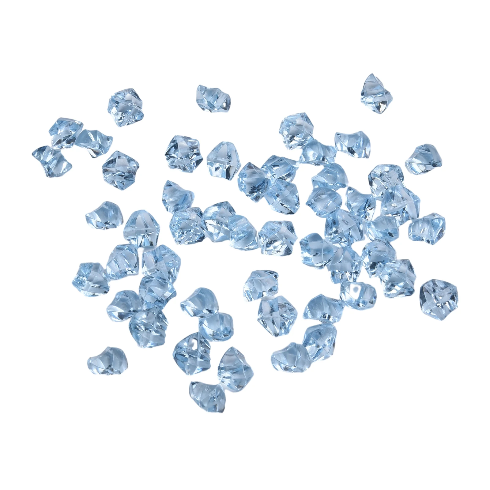 Small Decoration Acrylic Stones 6*9mm Acrylic Decoration Fish Tank Full Granules Rocks Table Ighly Transparent