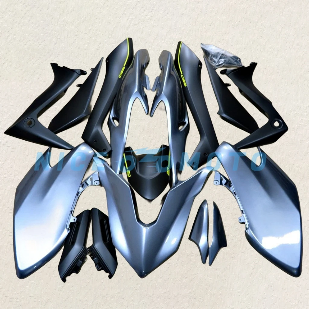 Kit gris plateado adecuado para YAMAHA TMAX530 2017 2018 2019 TMAX 530 17 18 19 T-MAX530 juego de carenado de motocicleta