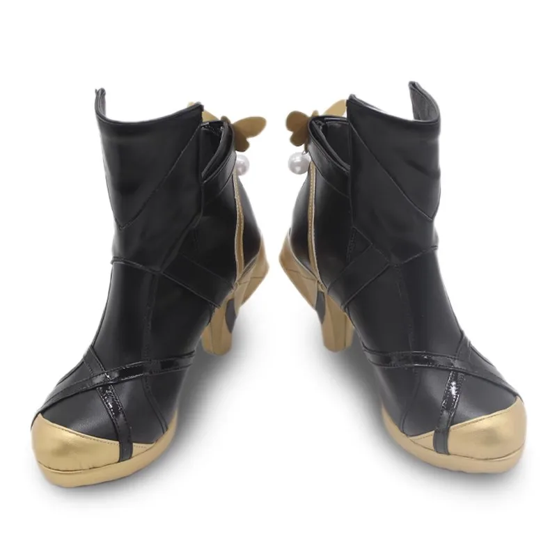 Jogo evelyn chevalier cosplay sapatos femininos zenless zona zero evelyn cosplay sapatos de salto alto festa macio couro do plutônio adereços de halloween