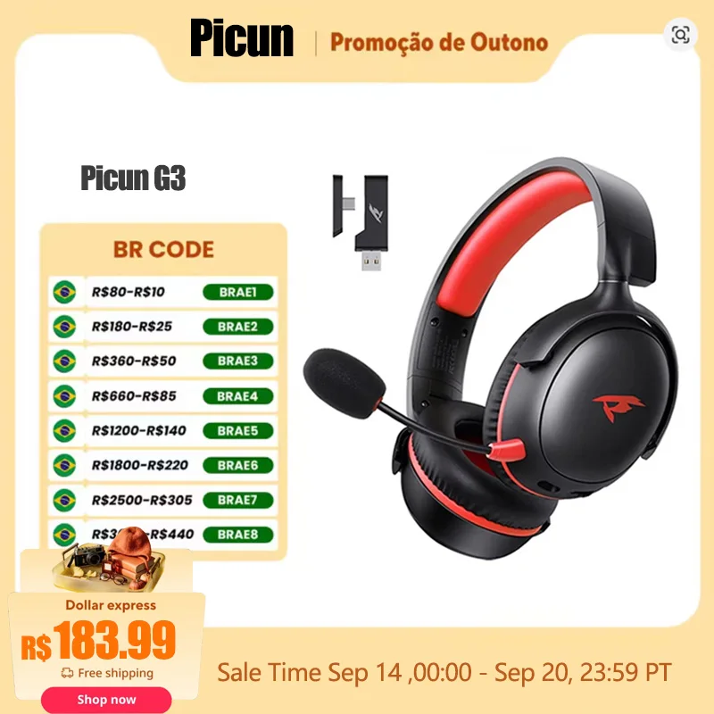 Picun g3 gaming fone de ouvido sem fio com microfone over-ear fones de ouvido bluetooth 5.4 40mm driver 2.4g/sem fio/cabo fones de ouvido usb 65h