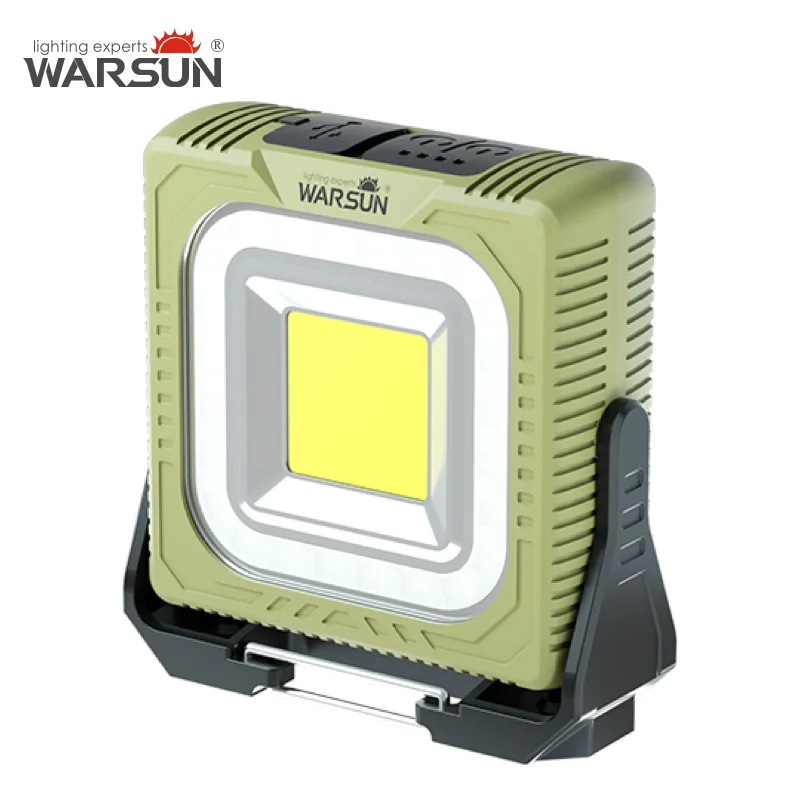 WARSUN G600 1000lm Rechargeable COB LED Work Light, Portable Camping Lantern with Emergency Red Warning Light